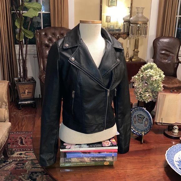 Aeropostale Vegan Leather Motorcycle Jacket - Picture 4 of 16